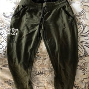 Olive green PINK sweatpants